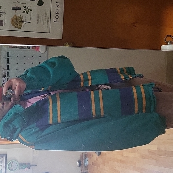 LL Bean VINTAGE 90s reversible striped jacket - Picture 3 of 5